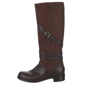 Jimmy Choo Leather Knee-High Boots, Size 38